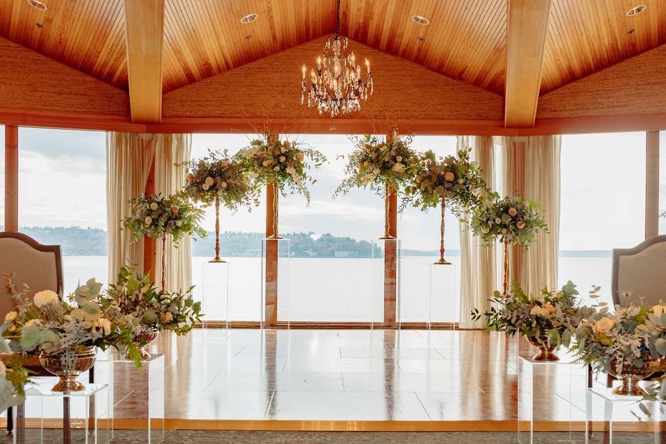 The reception space at The Edgewater Hotel